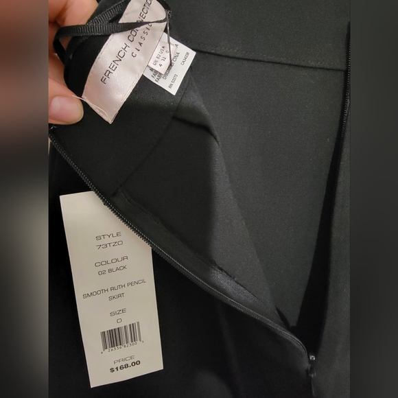 NEW French Connection Classic Ruth Pencil Skirt, Size 0, Black with tags - Picture 12 of 14